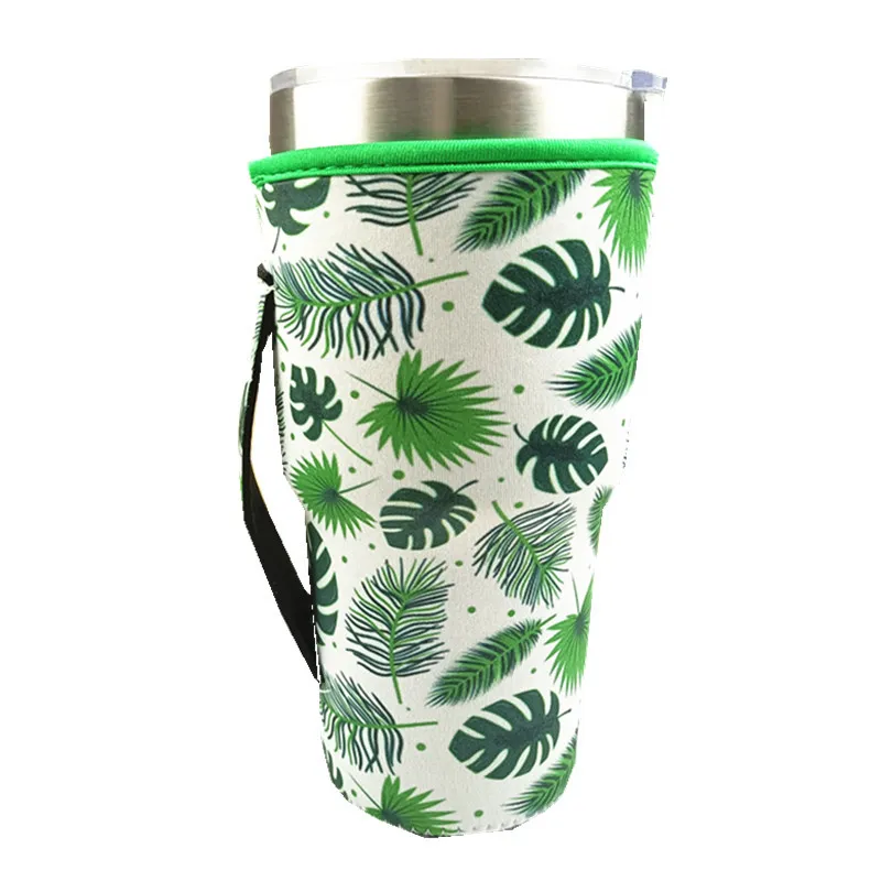 Fruktstil Återanvändbar Iced Kaffekopp Sleeve Neoprenisolerad Ärms Kopp Skyddshållare Idé för 30oz Tumbler Cup