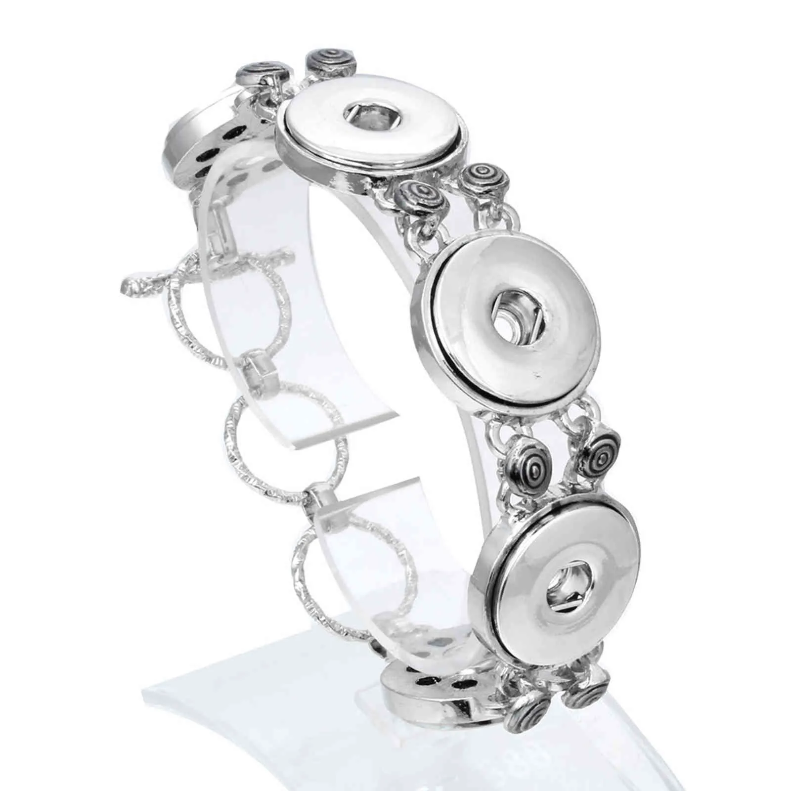 18 mm snap knoop sieraden antieke zilveren snaps armband legering pulseira voor vrouwen heren diy snap knop armbanden4102172