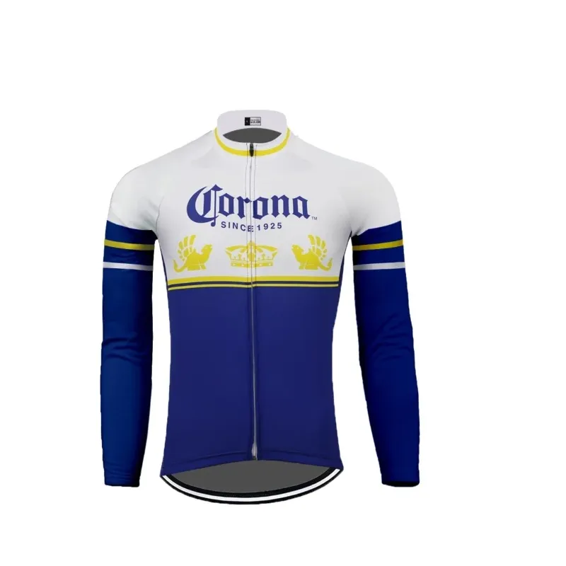 Maillot de cyclisme thermique rétro Corona Beer, avec polaire, option 261y, 2021