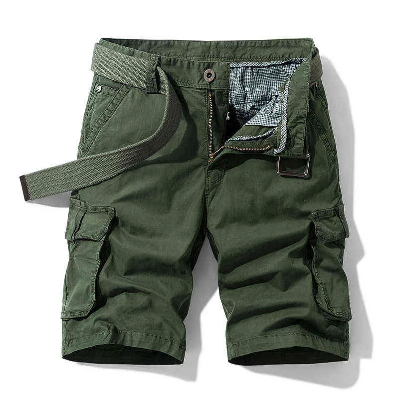 2021 sommer Männer Mode Casual Military Cargo Tasche Hosen Männliche Shorts Baumwolle Männliche Taktische Shorts Lose Große Größe 6XL G1209