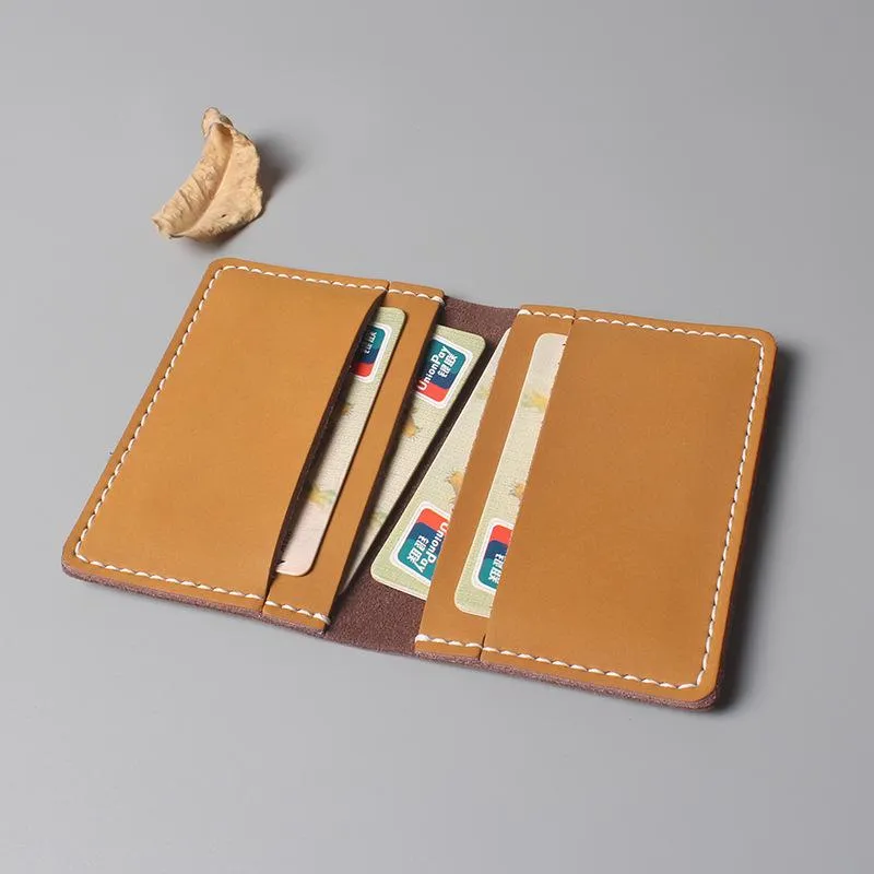 Holdants de carte concepteur minimaliste authentique support en cuir ID Bus portefeuille Handmade Case205V