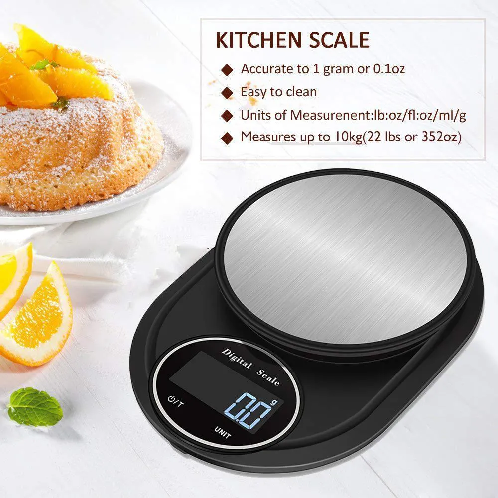 مقياس مصغرة رقمية عالية الدقة 5 كيلوجرام / 0.1 جرام متعدد الوظائف الإلكترونية شاشة العرض منصة أدوات للمطبخ الغذاء المخبوز 210312