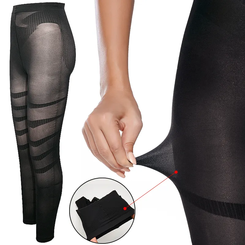 Bein Abnehmen Body Shaper Anti Cellulite Kompression Leggings Hohe Taille Bauch Steuer Höschen Oberschenkel Sculpting Schlankere Shapewear 210305