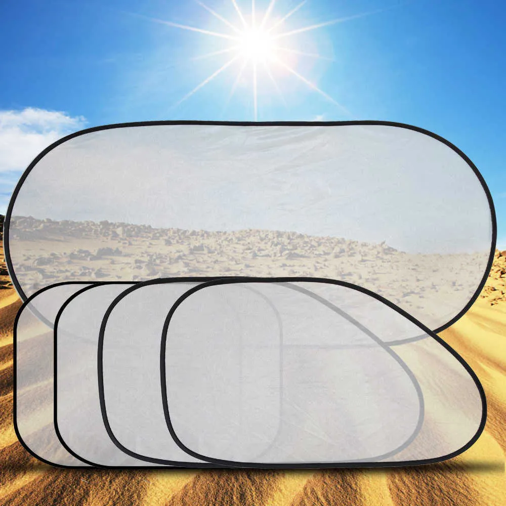 5 шт. Универсальный автомобиль Складная лицевая сторона заднего лобового стекла Sun Shale Auto Sun UV Солнцезащитный крем Чистый защитник Автомобиль Солнцезащитные оттенки для окна