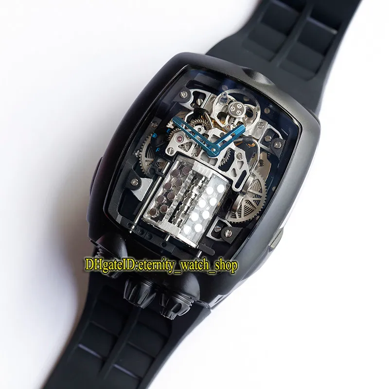 Eternity Sport Watches Последние продукты Супер бег 16 цилиндров двигателя Epic X Chrono Cal V16 Автоматические мужские часы Pvd Black 257b