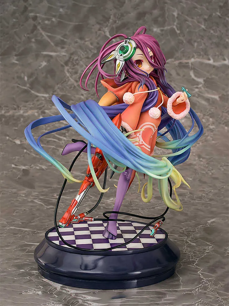 Geen Game No Life Zero Shuvi Anime Figures 22 CM PVC Action Figure Game Character Sexy Girl Figure Model Toys Collection Doll Gift Q0722