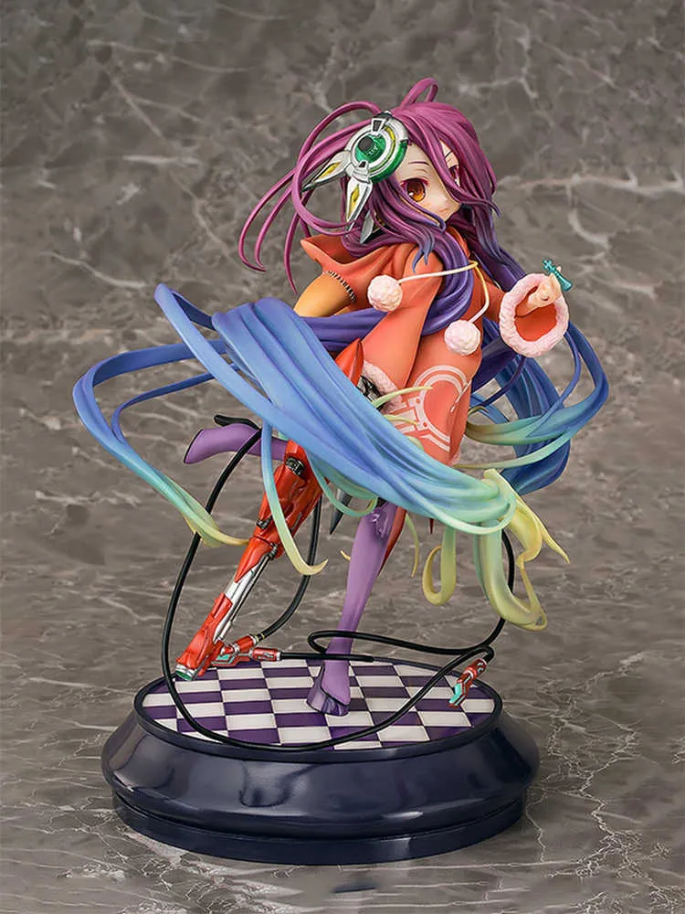 Kein Spiel No Life Zero Shuvi Anime -Abbildungen 22CM PVC Actionfigur Spiel Charakter Sexy Mädchen Figurenmodell Spielzeug Sammlung Puppe Geschenk Q03774298