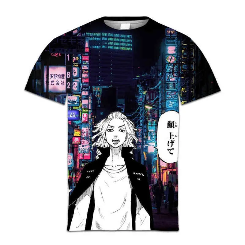 Hot Anime T-shirt pour hommes Tokyo Revengers Vêtements pour enfants Unisexe Chemise à manches courtes Vêtements pour hommes Causal TopTees Cartoon T-shirt Y220208