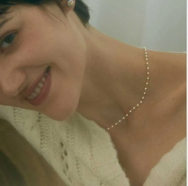 15 Style Simple perle perle chaîne collier ras du cou feuille de cristal gland collier pour femmes mode sexe bijoux accessoires de bal Q06057731687