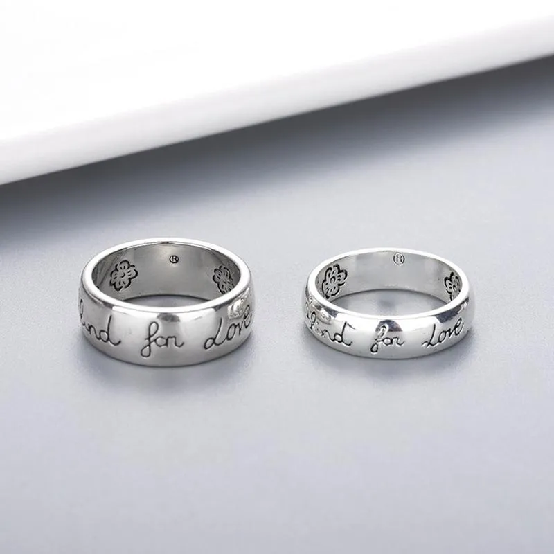 Band ring Vrouwen Meisje Bloem Vogel Patroon Ring met Stempel Blind voor Liefdesbrief mannen Ring Cadeau voor Liefde Paar sieraden w2942490