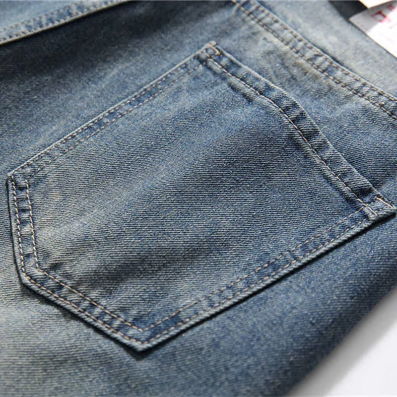 Nowy styl kolorowych dżinsów męskich spodnie mody duże S-4XL X0621