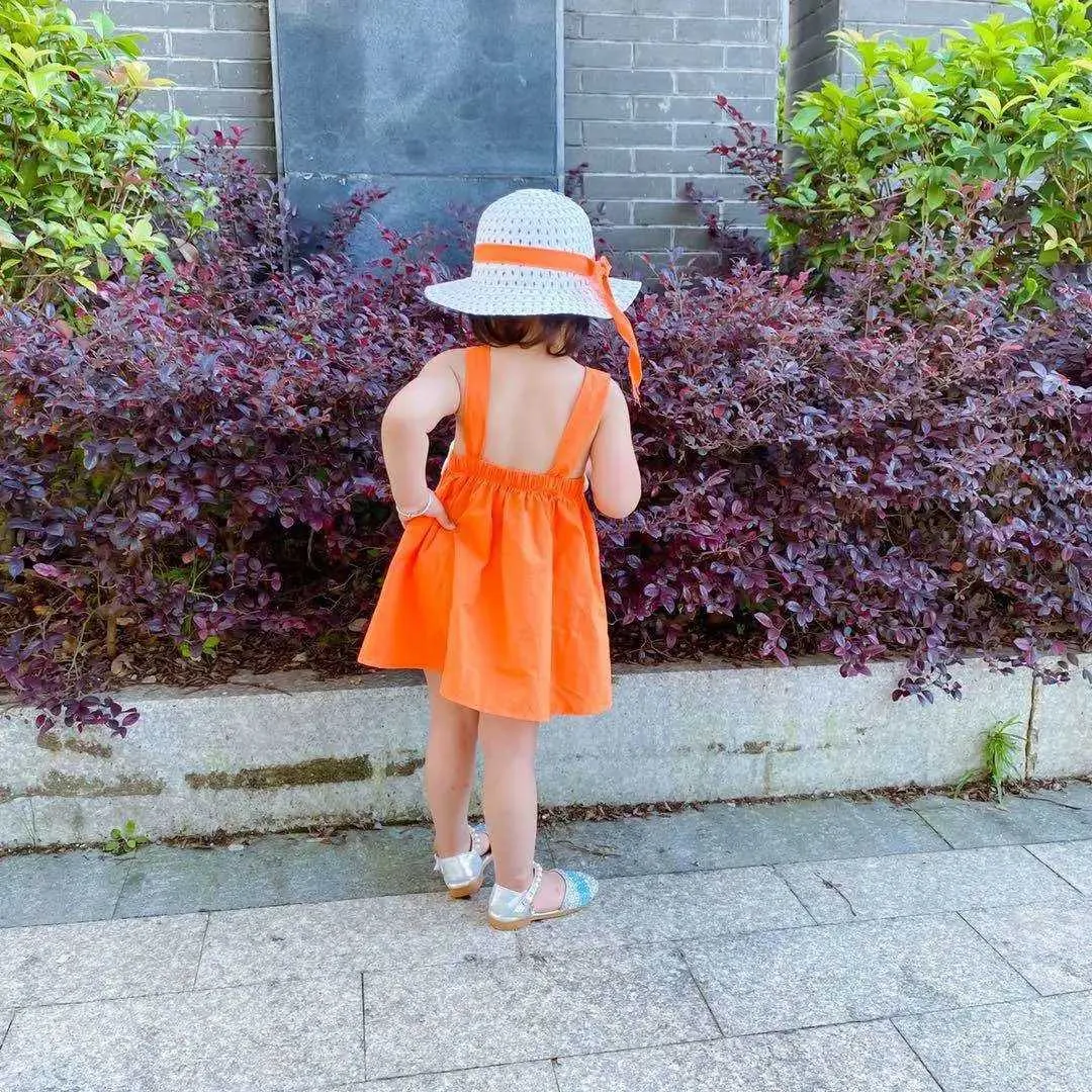 Coréen belle princesse enfant en bas âge nouveau-né bébé filles arc-en-ciel fraise robe + chapeau robes pour fille été bébé filles arc tissu Q0716