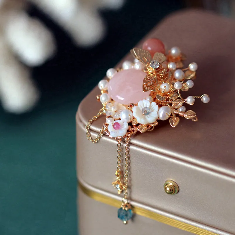 Sinzry handgjorda naturliga ris pärla eleganta snöflinga lyxiga kvinnor broscher pin mode smycken tillbehör