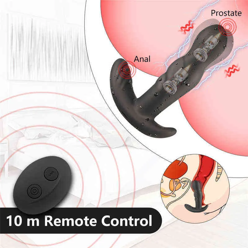 NXY Sex Vibratory masturbatory bezprzewodowe masaż prostaty dla Man 360 Stymulator Anaal Plug Dildo Vibrator Anal Masturbacja dla mężczyzn 1013