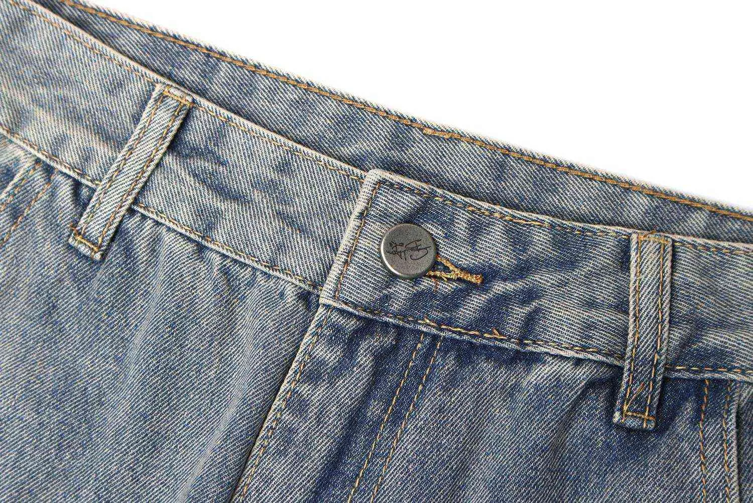 shec Jeans stampati anime Stile college Pantaloni larghi uomo e donna Streetwear Pantaloni in denim Moda Abbigliamento uomo 210716