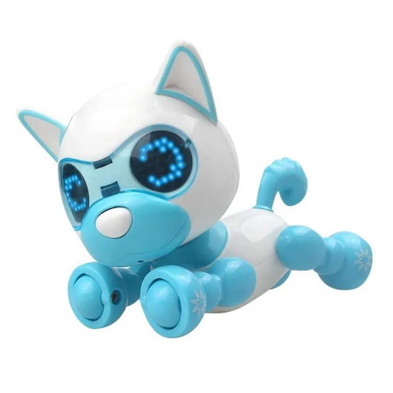 Mode Intelligent Puzzle chien de compagnie enfant Robot chien jouet yeux chiot cadeaux LED jouet animal de compagnie éducatif anniversaire enregistrement sonore