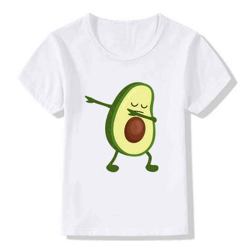 2020 Nowy Koreański Cute Avocado Vegan Girls Koszulki Kawaii Cartoon Toddler Baby Boys Dla Dzieci T Shirt Śmieszne Dzieci Topy, OHKP5352 G1224