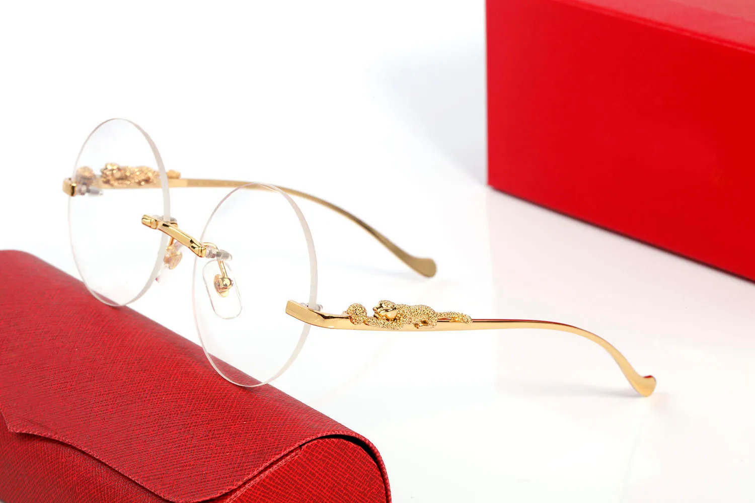 Optische Brillengestell Damen Vintage 2022 Gold Metall übergroße Büffelhornbrille für Herren Holz Bambus Sonnenbrille Brillen3039