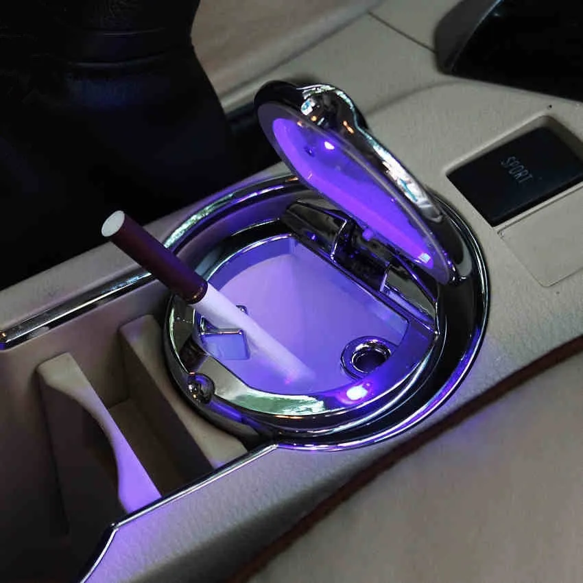 For Renault Laguna 2 Duster Logan Clio 4 Captur Sandero Espace Koleo Correga Car Ashtray with LED Lights Renault car ashtray C02237221702