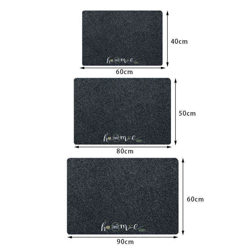 Tapete para la puerta del hogar Tapetes rectangulares Alfombra antideslizante Almohadillas para los pies Felpudo de estilo japonés para pasillo Baño Cocina Tapetes de entrada 211109