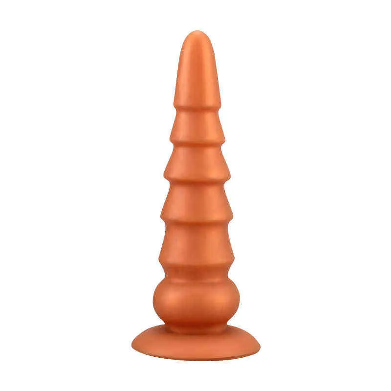 NXY Dildos Anal Brinquedos Apontados Pagoda Backyard Três Pedaço Set para Homens e Mulheres Masturbação Soft Silicone Chrysanthemum Divertido Expansão Plug Produtos Adultos 0225