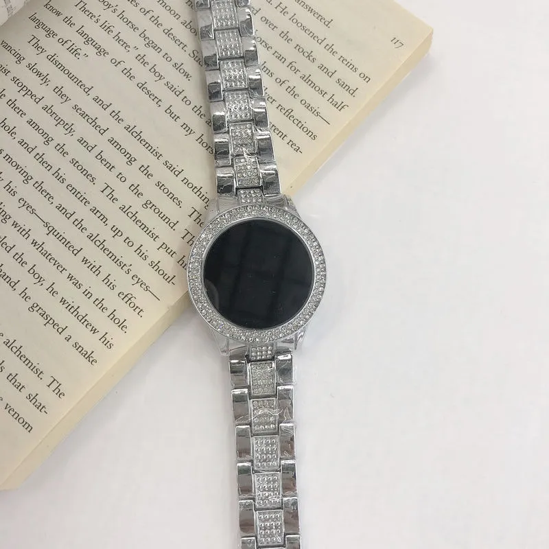 女性ダイヤモンドタッチLED時計ファッション防水トレンド女性カップルがユニークなディスプレイ最も特別なギフトジャムタンガンペレンポ290H