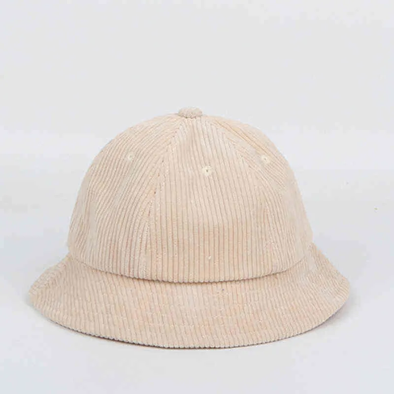 2021 cuatro estaciones de pana color sólido sombrero de cubo sombrero de pescador sombrero de viaje al aire libre gorra de sol para niños y niñas 04 Y220301