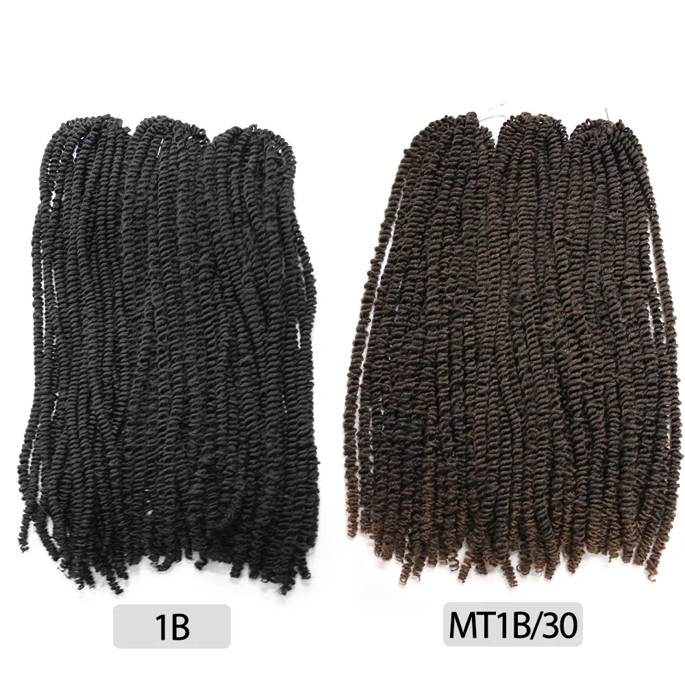 18-calowy Nowy Spring Twist Passion Twist Soft Crochet Braiding Hair Extension Curly Senegalski Pleciony Locs Syntetyczne Dreadlocks