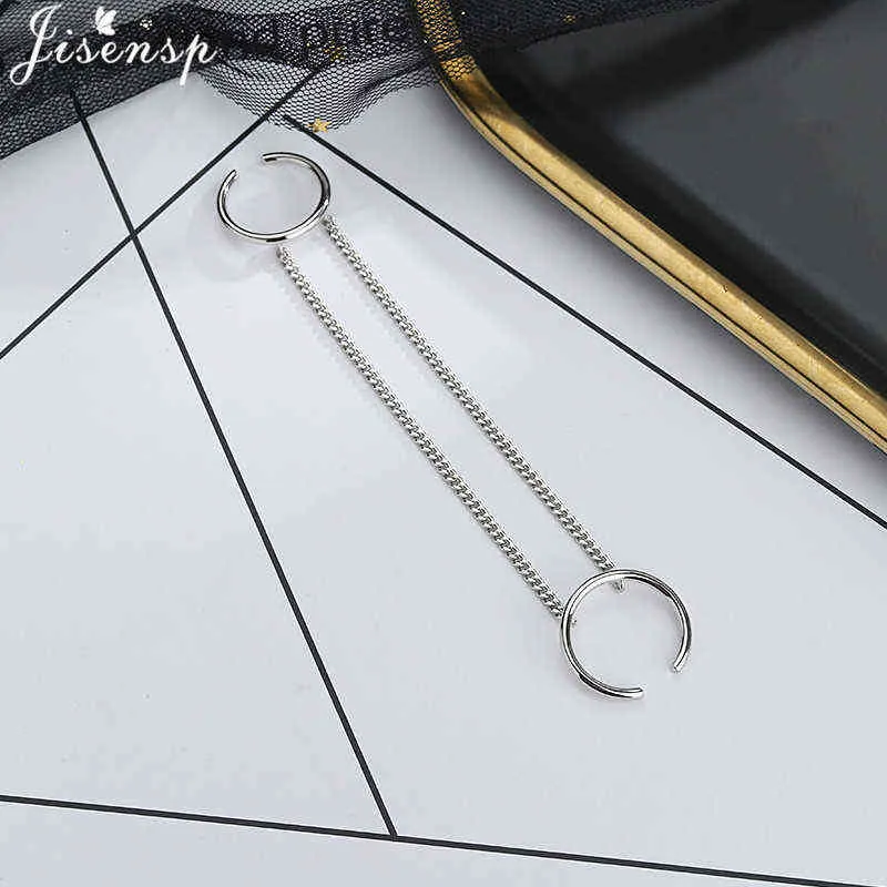 Fashion Punk Chain Double Round Ring Set Women Hip Hop Open Rings Metal Silver Color Pendant Geometric Party Jewlery Gifts G1125