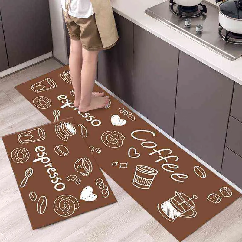 Dessin animé long tapis de cuisine antidérapant pour sol tapis de bain moderne entrée extérieure paillasson lavable salon salle de bain tapis 211109