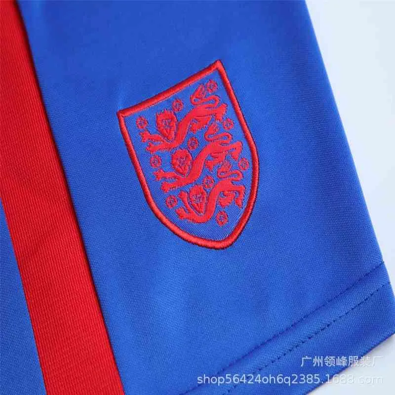 2021 Copa de Inglaterra Equipo Nacional Jersey Ringard lejos Traje de fútbol infantil de manga corta