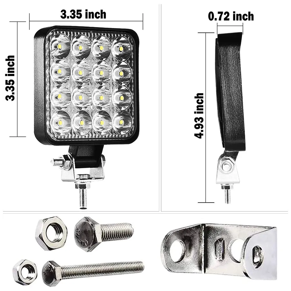 Voiture Led lumière de travail tout-terrain 4X4 barre de lumière LED pour camions voiture tracteur bateau SUV ATV Barra Led 12V 24V Worki lumière voiture