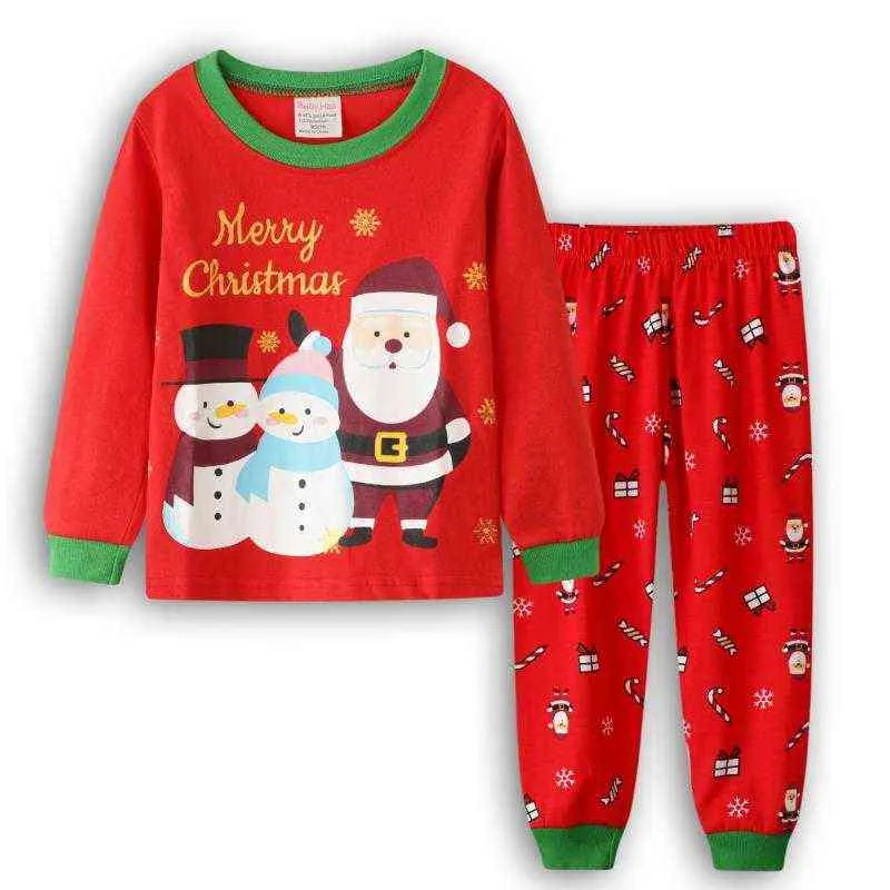 Pyjamas de Noël pour garçons Ensembles Pijama Infantil Filles Chemise de nuit Santa PJS Gecelik Koszula Nocna Pyjamas de dessin animé Ensemble de pyjama pour enfants 211130