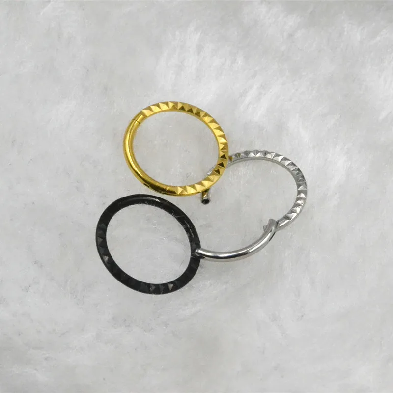 20 teile/los 316L Chirurgenstahl Scharnier Segment Ohrring Nase Clicker Knorpel Helix Hoop Septum Ringe 16GX8/10MM