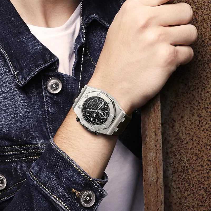 2022NEW ONOLA MARKA Moda swobodny kwarc męski zegarek chronograf wielofunkcyjny na rękę