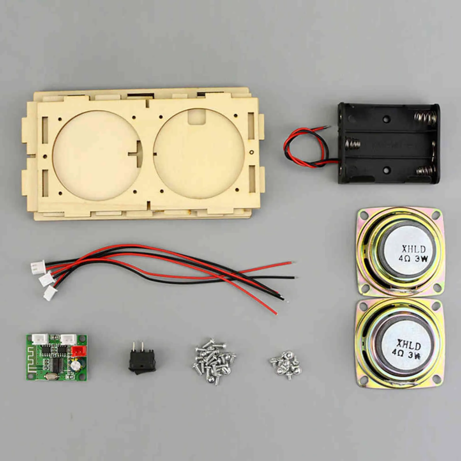 Amplificateur de son électronique bricolage Bluetooth haut-parleur Kit ABS alimenté par batterie enfants adultes à la main Portable non toxique sûr H1111