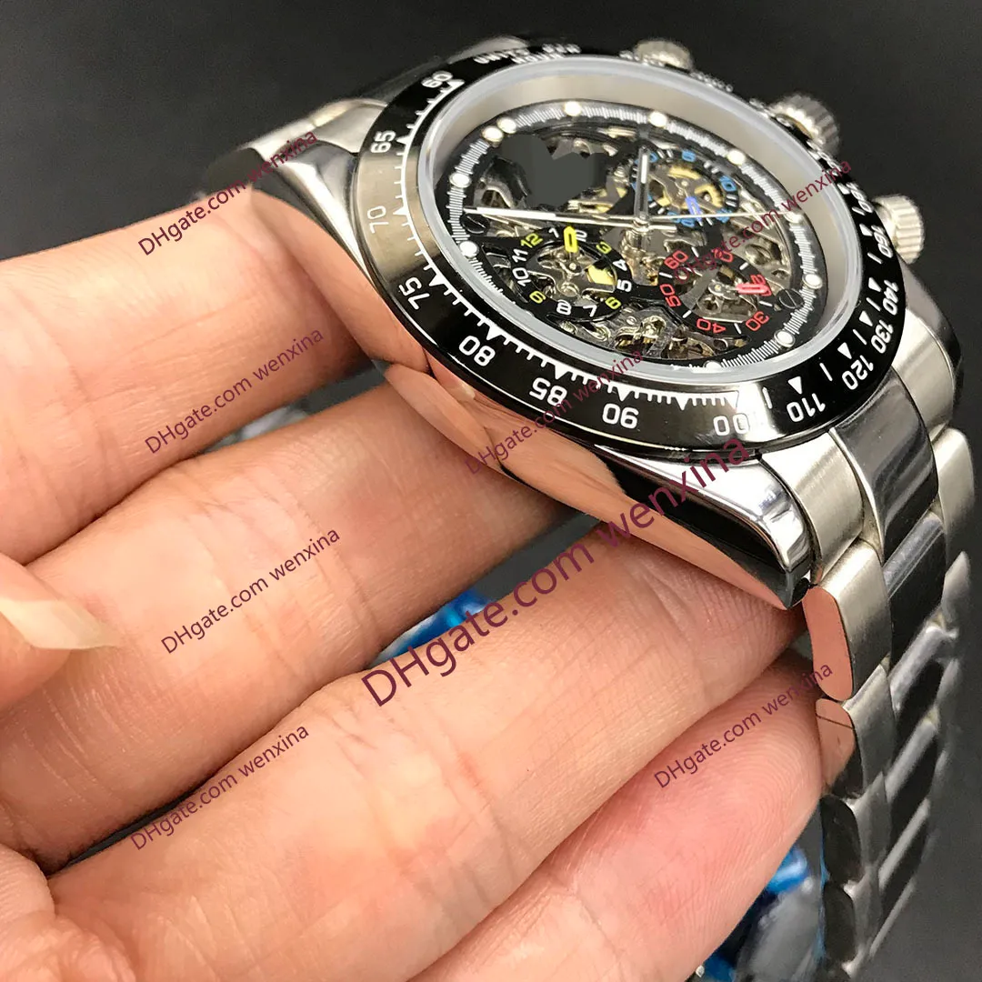 Relógios masculinos de alta qualidade 40mm 2813 relógios esportivos Montre De Luxe Movimento Automático Relógios de pulso Cerâmica Moldura Aço 316L Sem cronógrafo