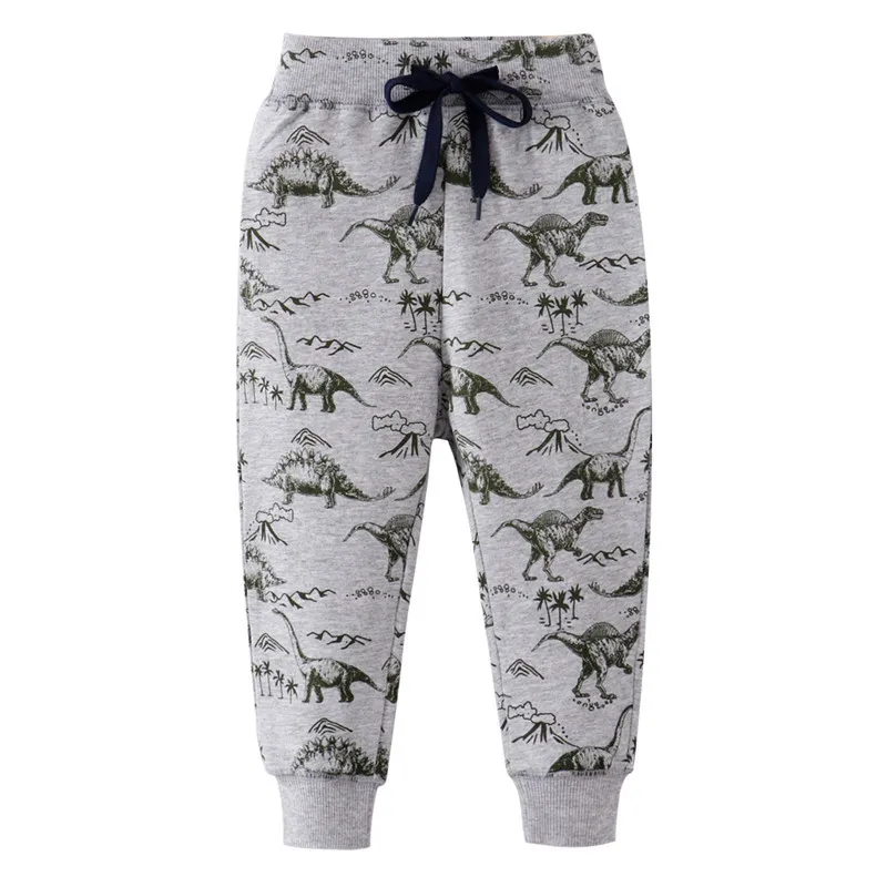 Top Brand New Arrivo Animali Bambini Pantaloni sportivi le ragazze dei ragazzi 2-7T Moda Sport Coulisse Pantaloni lunghi Baby Dinosauri Pantaloni 210306