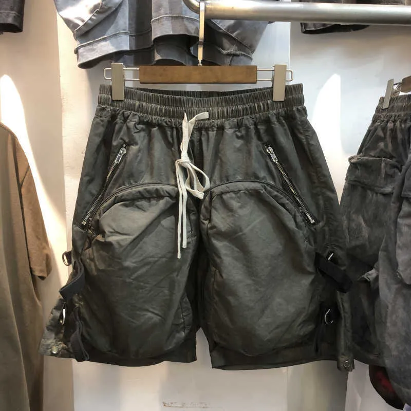 Shorts masculinos Chaopai High Arcade Estilo Zipper Multi Bolso Solto Shorts Homens de Verão de Verão Roupas Lazer Calças Esportivas