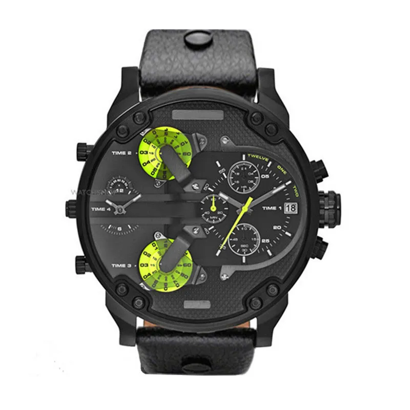 Heren Kijk DZ Quartz Outdoor Sport Army horloges grote wijzerplaatkenleren band relogio masculino242q