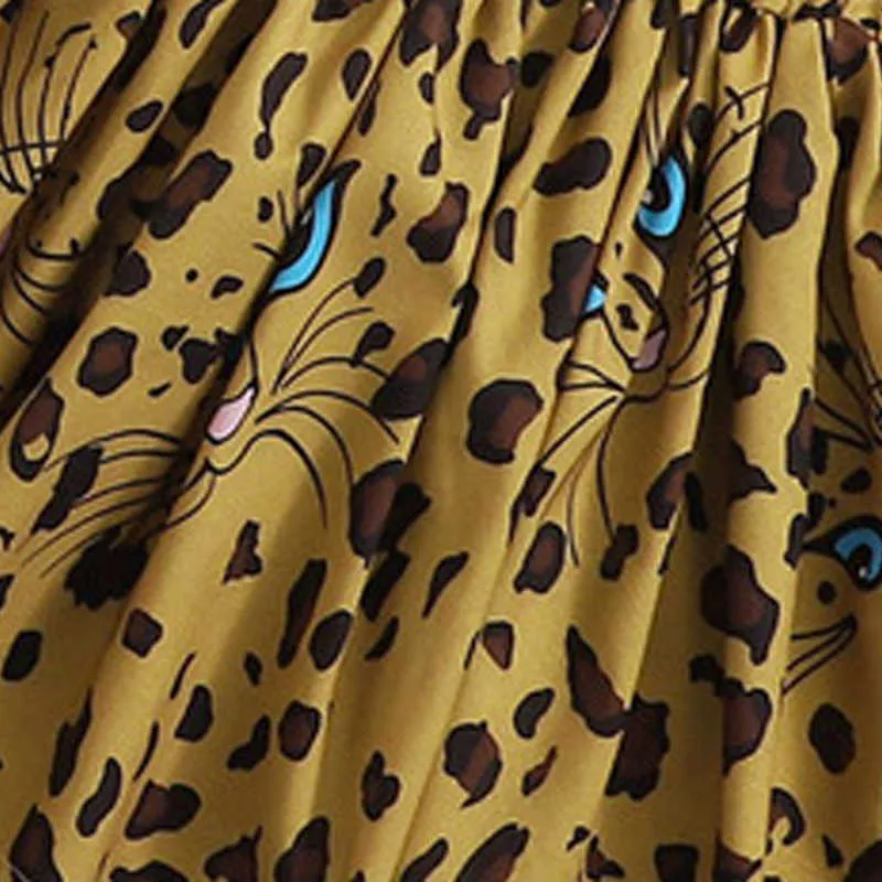 Zomer Pak Top + Rok 2 stks Leopard Print Kinderkleding Meisje Kinderkleding Kleding Meisjes 210528