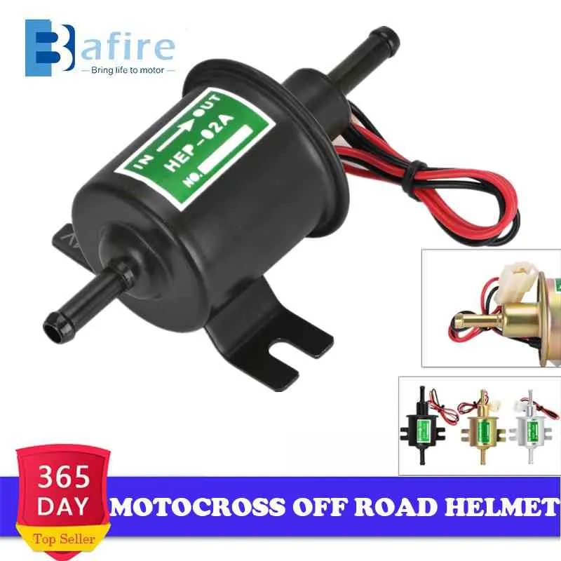 BAFIRE Universal 12V Heavy Duty Electric Fuel Pump Metal Solid Petrol 12 Volts For Car Motorcycle Truck 2021 New High-quality