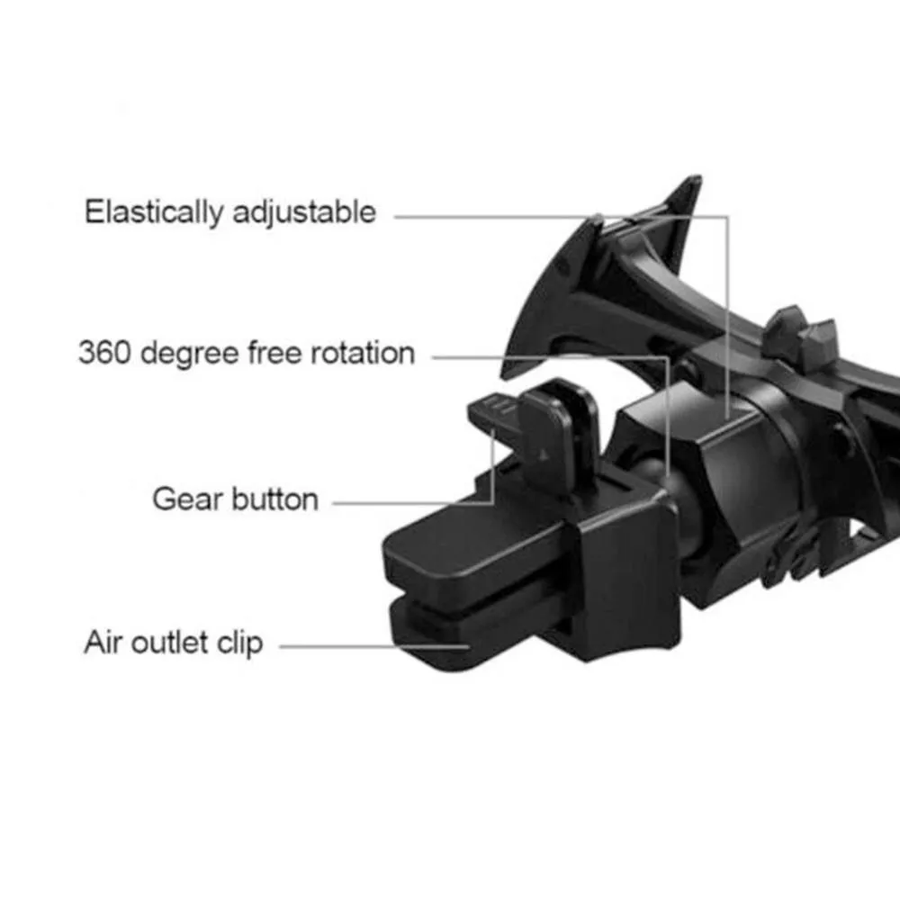 Support de téléphone portable en forme de chauve-souris pour grille d'aération de voiture, accessoires de berceau anti-rayures à gravité libre, nouvelle collection