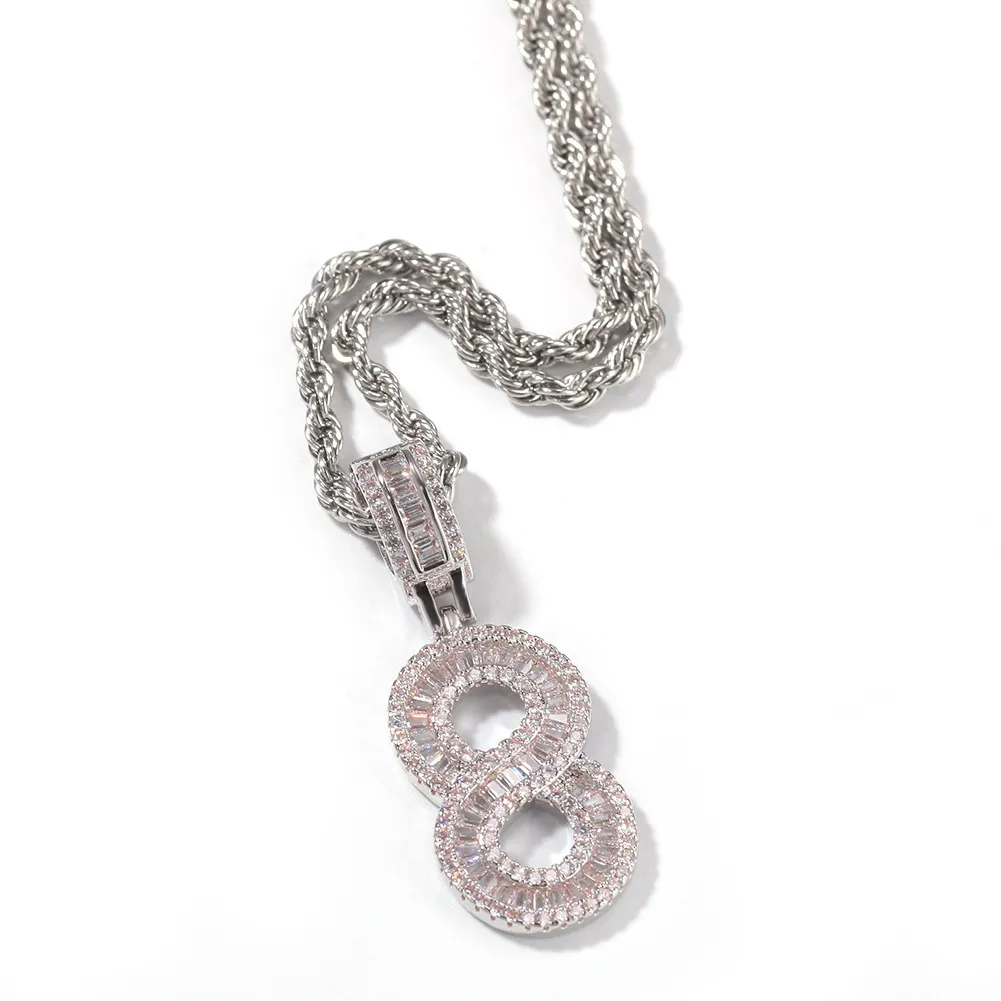 Jóias de jóias de moda preenchida com 09 Número de colar de colar letras de combinação de pingentes CZ Acessórios de rapper de presentes de zircônia8616804