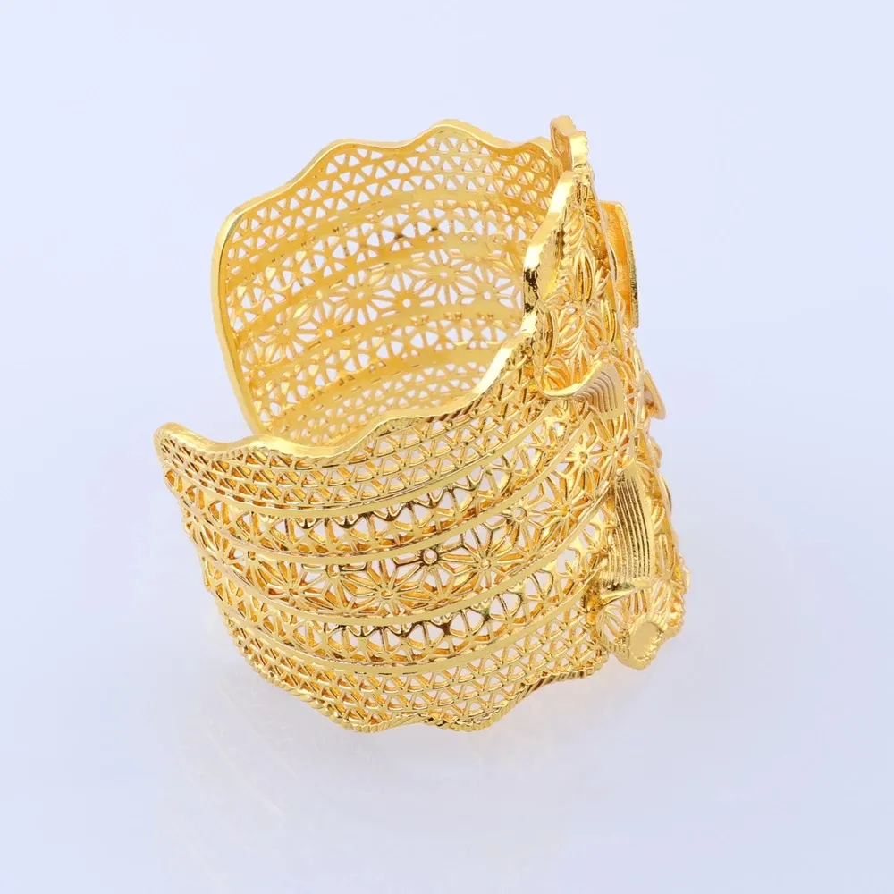 Pulseras gruesas de eslabones de cadena de Color dorado, brazaletes para mujer, joyería Vintage, pulsera, accesorios de boda 279a
