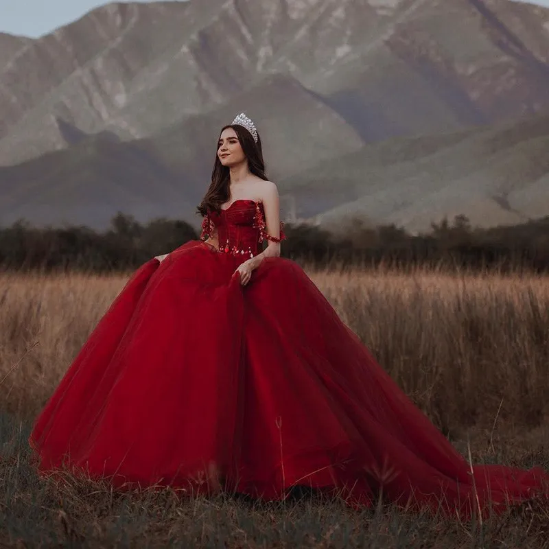 Vestidos rouges de xv a os quinceanera robes appliquée crédibilidad en venta de vestidos de quinceaneras sweet 16 robe de fête 274d