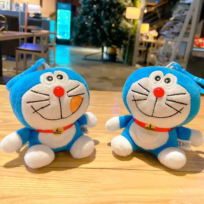 Pluszowy Jingle Cat Doraemon urocza torba ozdoby para z kreskówek lalka tornister ozdoby biżuteria dla lalek brelok G1019