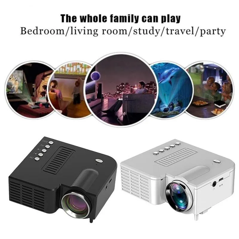 U28C LED Mini Projector Voor IOS Android Ondersteunt 1080 P USB Audio Draagbare Projectoren Home Media Player Familie Video beamer