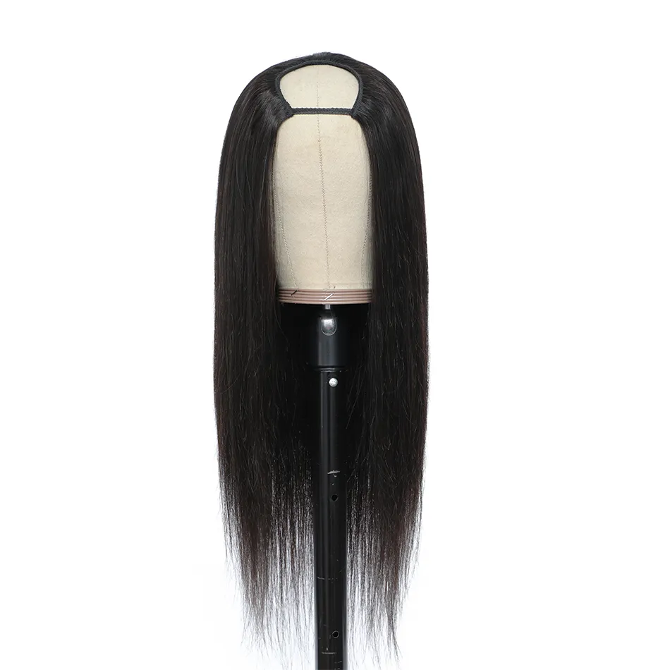 U Part Wig Human Hair Straight Human Hair Wigs For Women Full Machine Made U Shaped Wig Glueless Brazilian Hair Wigs