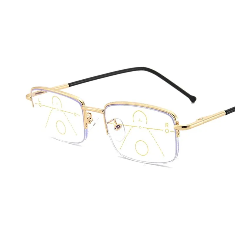 Солнцезащитные очки для ближнего и дальнего действия, двойные многоцелевые очки для чтения, прогрессивный интеллектуальный зум, защита от синего ультрафиолета, пресбиопия289s